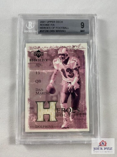 Dan Marino 2001 Upper Deck Rookie F/X Heroes of Football #HFDM Beckett Mint 9