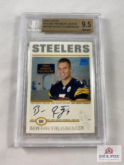 Ben Rothlisberger 2004 Topps Rookie Premiere Autos #RPBR Beckett Gem Mint 9.5