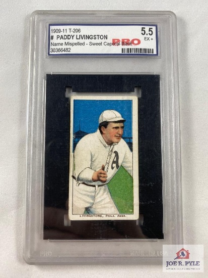 Sweet Caporal Paddy Livingstone Livingston1909-11 T206 5.5 EX+