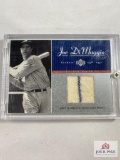 2001 Upper Deck Pin Stripe Exclusives Joe DiMaggio Game Worn Patch 027/100 JD-J3