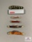 [466] Four Folding Knives: Remington, Marbles, Victorinox, Buck