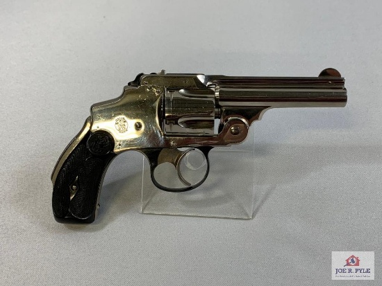 [70] Smith & Wesson Safety Hammerless 2nd Model Nickel .38 cal | SN: 101235