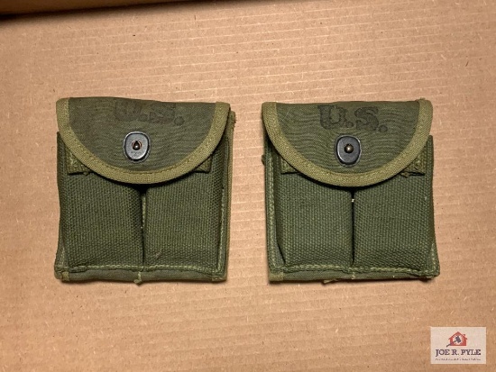 [505] Four M1 Carbine Mags w/Pouches