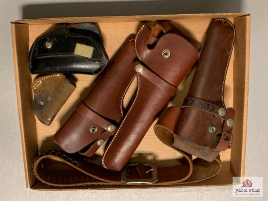 [453] Five Leather Holsters