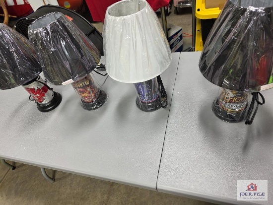 Collection of EMS and fire fighter lamps