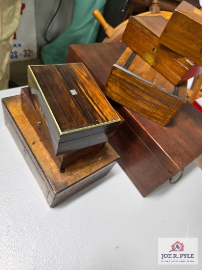 Assortment of wooden box collections (3)