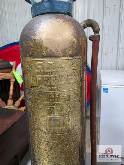 Vintage fire extinguisher tank