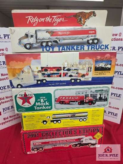 5 Toy tanker trucks