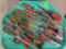 Large lot of flat head screw drivers