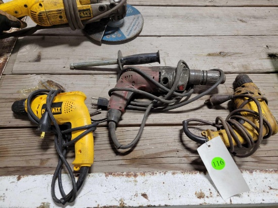Dewalt and Milwaukee drills