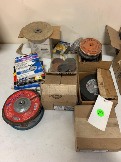 Grinder wheels and sandpaper