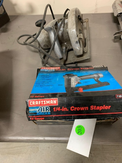 Circular saw and Crown Stapler