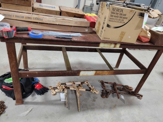 3 x 7 steel work table