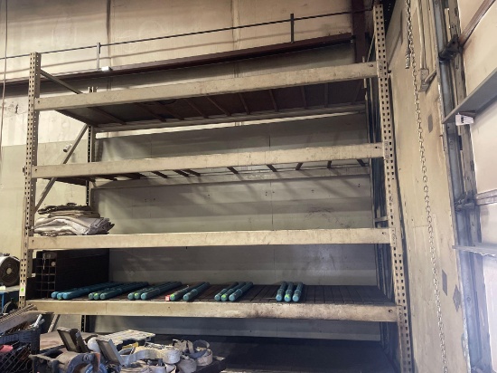 Pallet racking; 11 in. w x 41 in. deep; 5 shelves; no contents