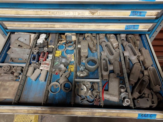 contents of parts organizer drawers