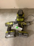 Ryobi drills (2x) with charger