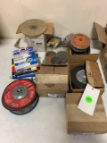 Grinder wheels and sandpaper