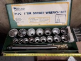 Pittsburgh 1 in.  dr. socket set