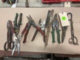 Tin snips& assorted tools