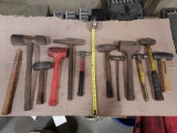 assortment of hammers