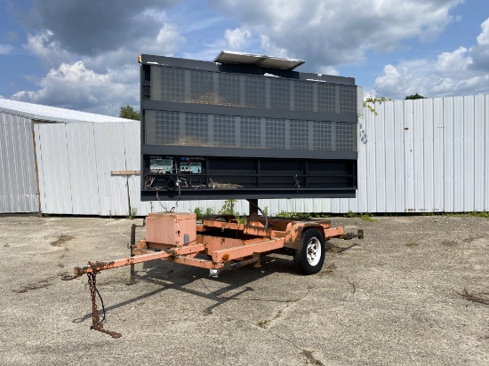 Traffic Sign on Single Axle Trailer