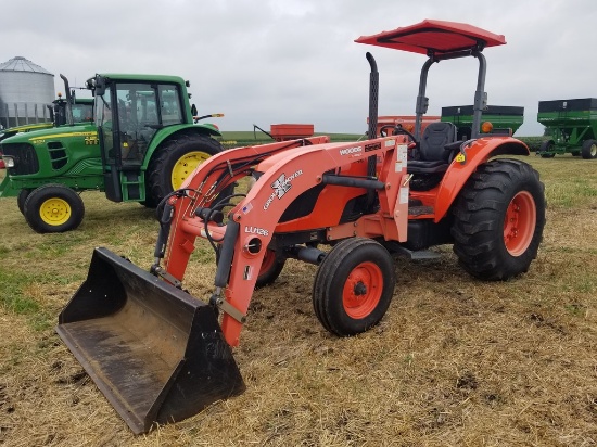 2008 Kubota M7040 Tractor W/Woods QT LU126 Loader