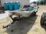 1991 SMALL BOAT TRAILER W/ 16' ALUMINUM