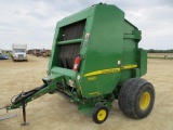 JD 568 ROUND BALER, AUTOMATIC OILER,