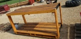 7' WOODEN WORK BENCH/STORAGE UNIT