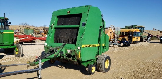 JD 566 ROUND BALER, NET & TWINE WRAP