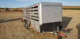 1996 STEEL FRAME ALUMINUM BODY TRAILER 16' X 5 X 5