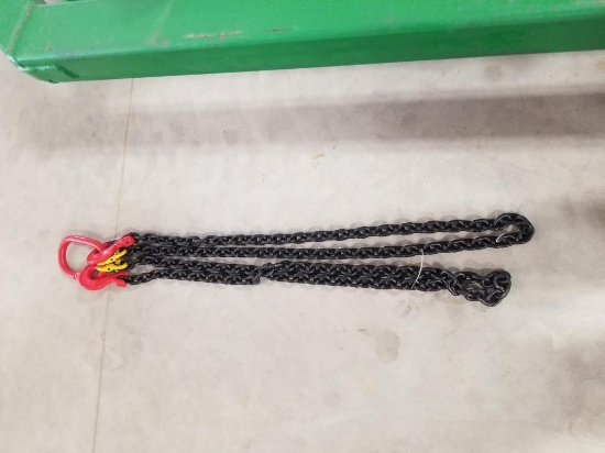 New - 5/16" 7' G80 Double Chain Sling