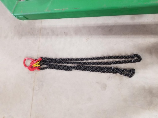 New - 5/16" 7' G80 Double Chain Sling