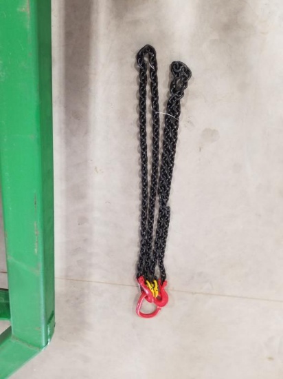 New - 5/16" 7' G80 Double Chain Sling