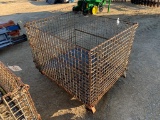 Rolling Collapsible Metal Basket