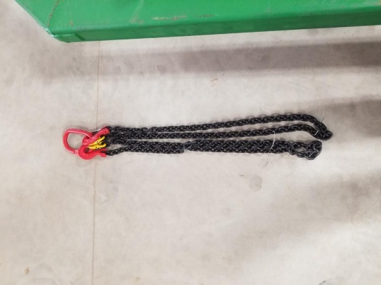 New - 5/16" 7' G80 Double Chain Sling