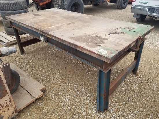 Metal Frame w/ Wood Shop Table