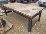 Metal Frame w/ Wood Shop Table