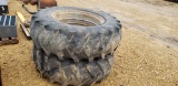 PAIR 20.8 X 38 TIRES & RIMS