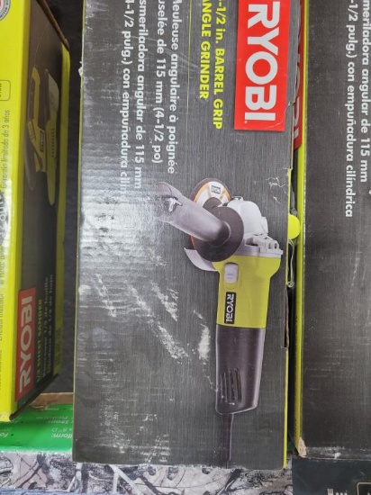 NEW Ryobi 4 1/2" Barrel Grip Angle Grinder