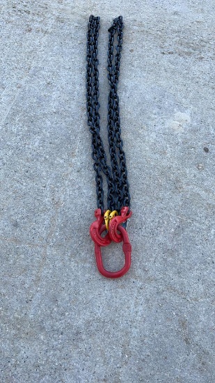 UNUSED 5/16" 7' G80 DOUBLE CHAIN SLING