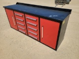 7' Long 10 Drawer Work Bench