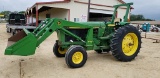 JD 2955 TRACTOR, WF, W/JD 148 LOADER