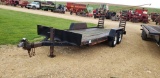 B & B 18' LOW DECK TRAILER W/ RAMPS