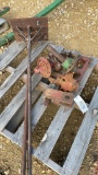 PALLET OF MISC HITCHES, AXLES, BRACKETS AND