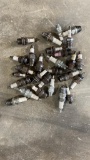 BAG OF VINTAGE SPARK PLUGS - IN SHED