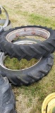 2 - REAR WHEELS AND TIRES OFF FARMALL C