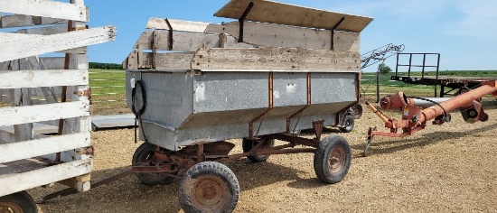 GALVANIZED WAGON WITH HOIST ON GEAR