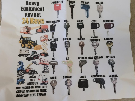 24 Key Heavy Equipment Key Ring