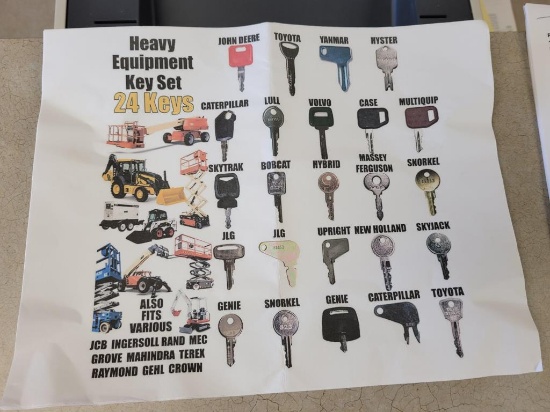 24 Key Heavy Equipment Key Ring